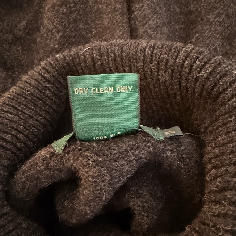 J. Crew Black Charcoal Wool Sweater Heavy Weight - Picture 6 of 6